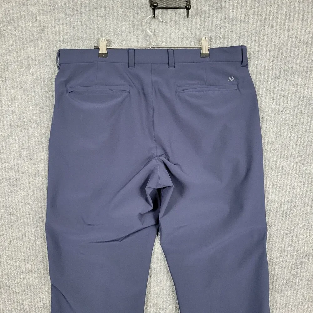 MIZZEN + MAIN Blue Helmsman Slim Performance Chino Pants Golf Preppy SIZE 36x30